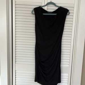 Black draped dress